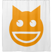 Lächelnd Emoji Cat Duschvorhang (Vorderseite)