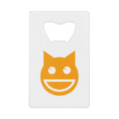 Lächelnd Emoji Cat Geldbeutel Flaschenöffner (Vorderseite)