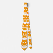 Lächelnd Emoji Cat Krawatte (Vorderseite)