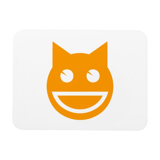 Lächelnd Emoji Cat Magnet (Horizontal)
