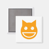 Lächelnd Emoji Cat Magnet (Vorderseite/Rückseite)