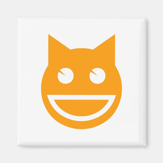 Lächelnd Emoji Cat Magnet (Vorne)