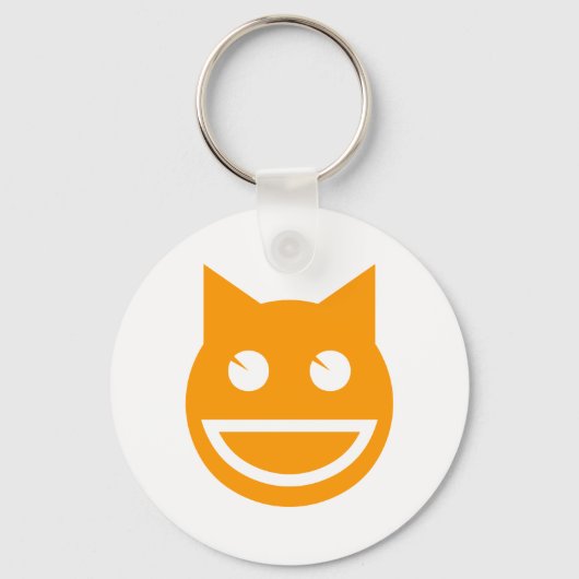 Lächelnd Emoji Cat Schlüsselanhänger (Vorderseite)