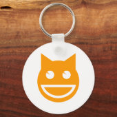 Lächelnd Emoji Cat Schlüsselanhänger (Vorderseite)