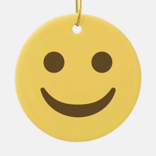 Lächelnd Emoji Keramik Ornament (Vorne)