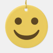 Lächelnd Emoji Keramik Ornament (Hinten)