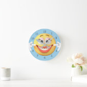 Lächelnd Emoji Runde Wanduhr (Zuhause)