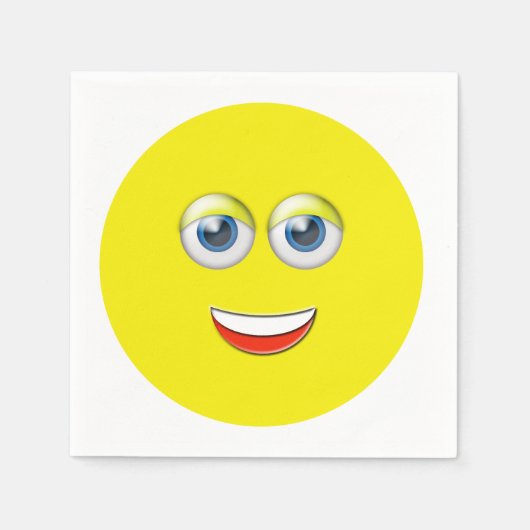 Lächelnd Emoji Serviette (Vorderseite)