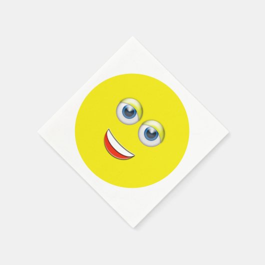 Lächelnd Emoji Serviette (Ecke)