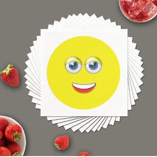 Lächelnd Emoji Serviette