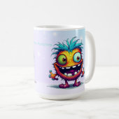 Lächelnd fröhliches Mini Mutant Monster Kaffeetasse (VorderseiteRechts)