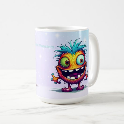 Lächelnd fröhliches Mini Mutant Monster Kaffeetasse (VorderseiteRechts)