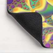 Lächelnd Gecko - farbige Punkte Mousepad (Ecke)
