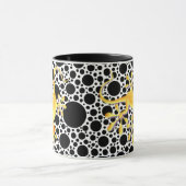 Lächelnd Gecko - schwarze Punkte Tasse (Zentrum)