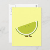 Lächelnd geschnittener Limoner Charakter Postkarte (Vorne/Hinten)