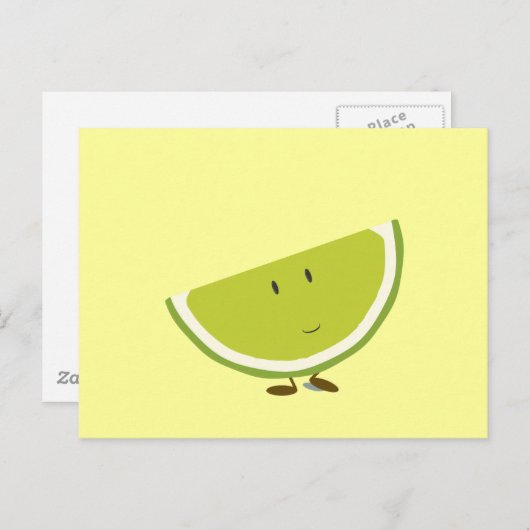 Lächelnd geschnittener Limoner Charakter Postkarte (Vorne/Hinten)