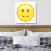Lächelnd Gesicht - Emoji Leinwanddruck (Insitu (Schlafzimmer))