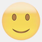 Lächelnd Gesicht Emoji Runder Aufkleber (Vorderseite)