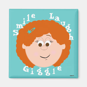 Lächelnd Gesichter Red Hair Girl Magnet