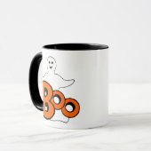 Lächelnd Ghost Boo Tasse (Vorderseite Links)