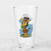 Lächelnd Giraffe Glas (Rückseite)