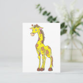 Lächelnd Giraffe Postkarte (Stehend Vorderseite)