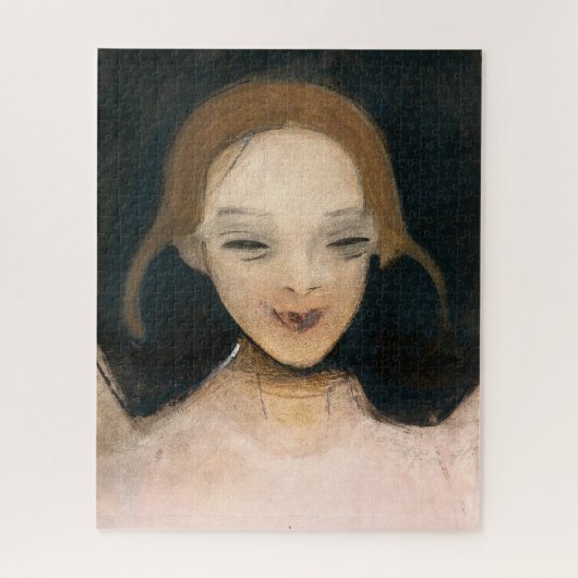 Lächelnd Girl, Helene Schjerfbeck Kunst Puzzle (Vertikal)