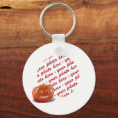 Lächelnd glücklicher Tomato Foto Rahmen Schlüsselanhänger (Vorderseite)