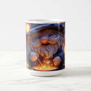 Lächelnd Gnome Stirring Magic Pot Kaffeetasse