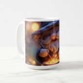 Lächelnd Gnome Stirring Magic Pot Kaffeetasse (Vorderseite Links)