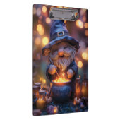 Lächelnd Gnome Stirring Magic Pot Klemmbrett (Rechts)