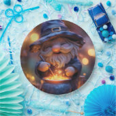 Lächelnd Gnome Stirring Magic Pot Pappteller (Party)