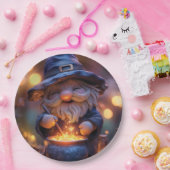 Lächelnd Gnome Stirring Magic Pot Pappteller (Party)
