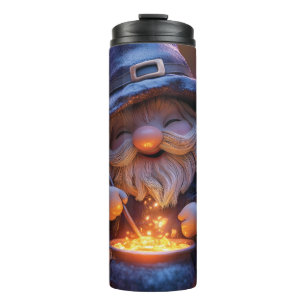 Lächelnd Gnome Stirring Magic Pot Thermosbecher
