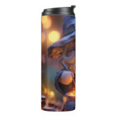 Lächelnd Gnome Stirring Magic Pot Thermosbecher (Nach links gedreht)