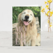 Lächelnd Golden Retriever Dog Muttertag Karte (Gelbe Blume)