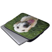 Lächelnd Golden Retriever Laptopschutzhülle (Vorne Knopf)