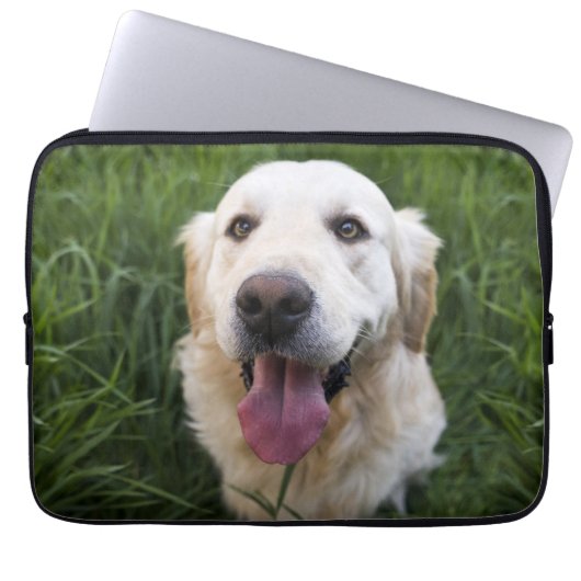 Lächelnd Golden Retriever Laptopschutzhülle (Vorderseite)