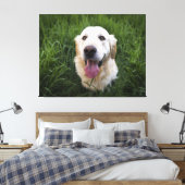 Lächelnd Golden Retriever Leinwanddruck (Insitu (Schlafzimmer))