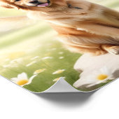 Lächelnd Golden Retriever mit Flügeln Poster (Ecke)