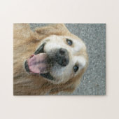 Lächelnd Golden Retriever Puzzle (Horizontal)