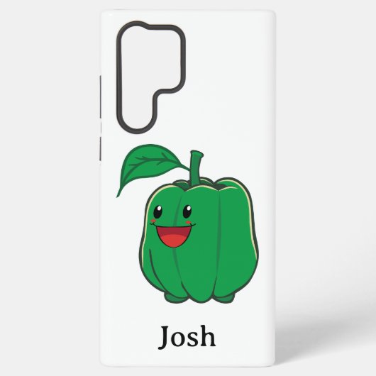 Lächelnd grüner Glockenpfeffer Samsung Galaxy Hülle (Rückseite)