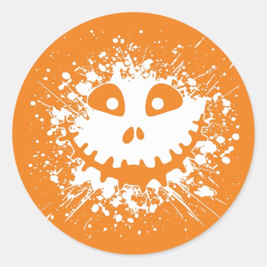 Lächelnd Halloween Jack-O'-Lantern Sticker (Vorderseite)