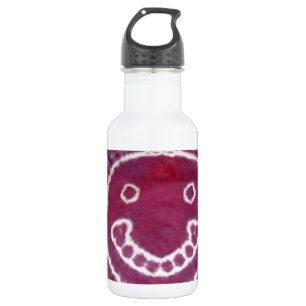 Lächelnd Happy Face Gefärbte Krawatte PhatDyes Trinkflasche