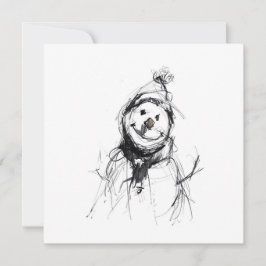 Lächelnd Happy Snowman Einladung