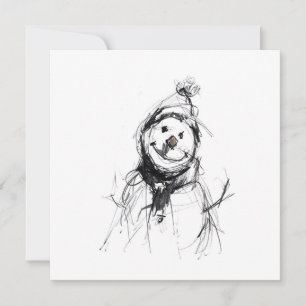 Lächelnd Happy Snowman Einladung