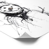 Lächelnd Happy Snowman Poster (Ecke)