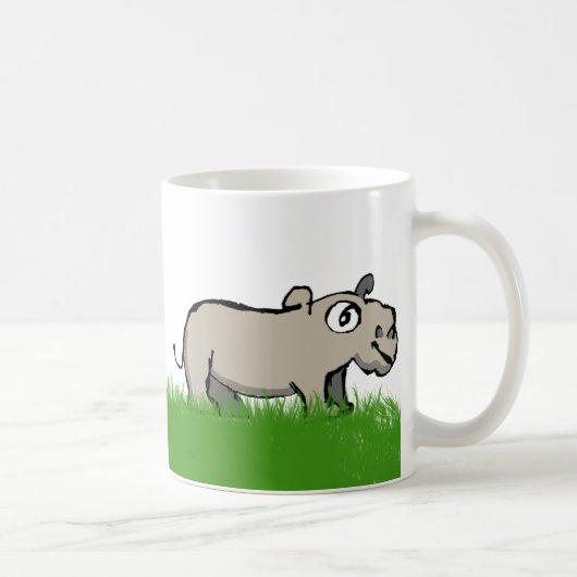 Lächelnd Hippo Kaffeetasse (Rechts)