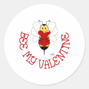 Lächelnd Hummeln Herzbeere Mein Valentin Runder Aufkleber