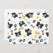 Lächelnd Hund Border Collie Postkarte (Vorne/Hinten)